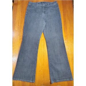Womens Denim Bootcut Jeans Gray Size 14 Stretch Cotton Blend goth hippy boho